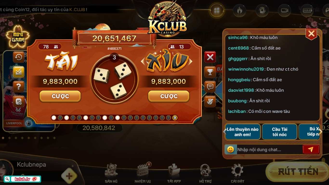 Lý do nên chọn Tài xỉu Kclub