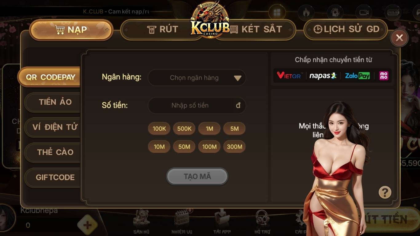 Hướng dẫn nạp tiền KCLUB đơn giản