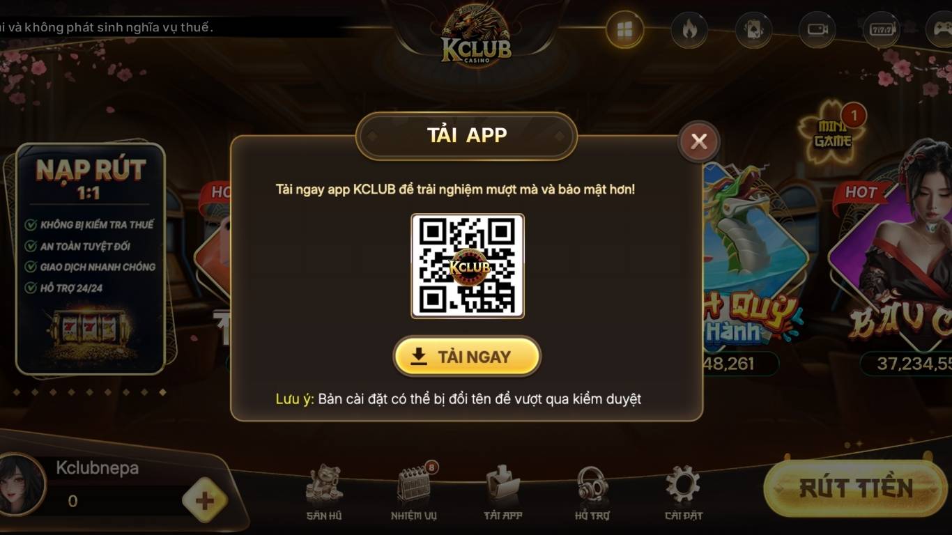 Những lưu ý quan trọng khi tải app Kclub