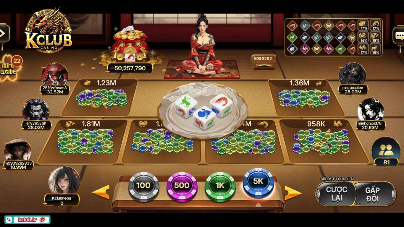 Kinh nghiệm chơi bầu cua Kclub rinh thưởng khủng